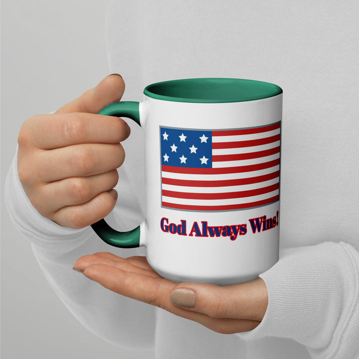 God Always Wins-Mug with Color Inside