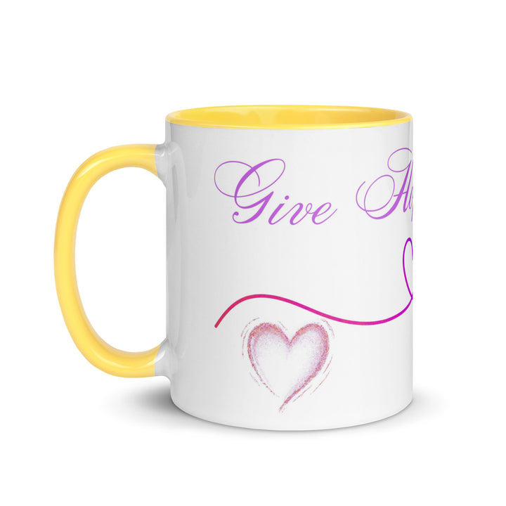 Give Hope and Love - Mug with Color Inside