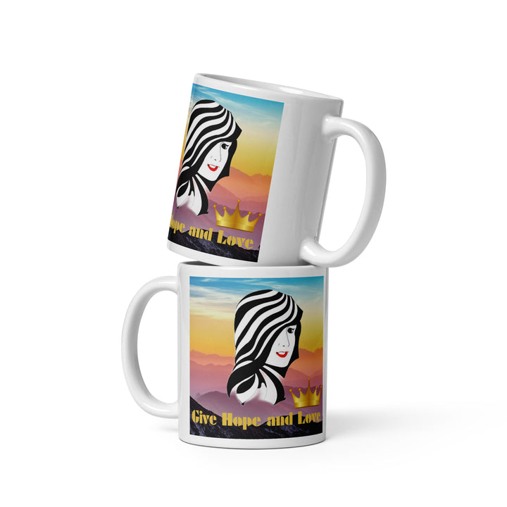 Coffee Mug - Give Hope and Love - White glossy mug