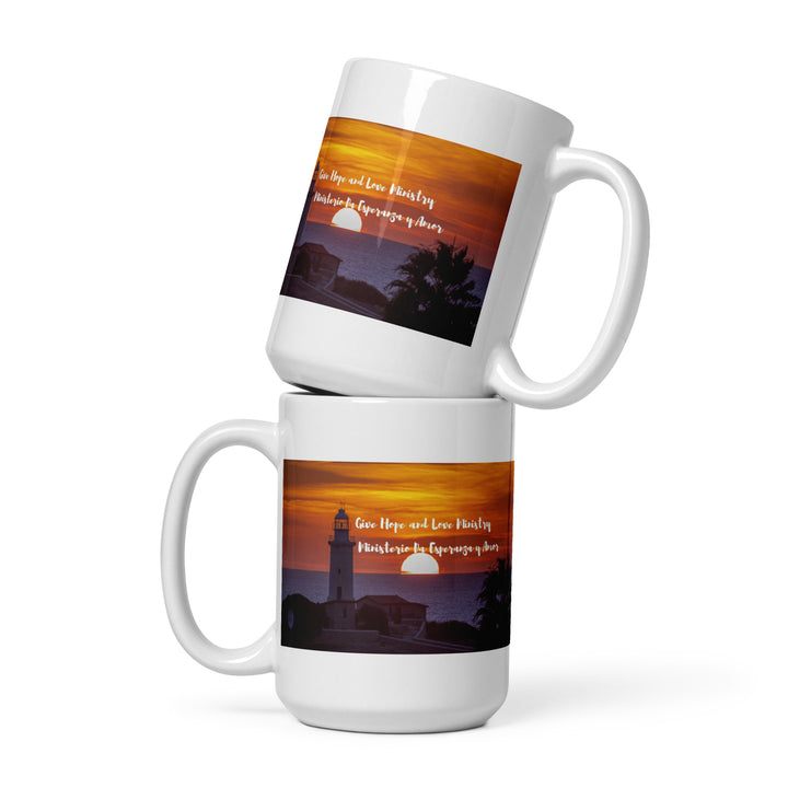 Coffee Mug -Give Hope and Love / White glossy mug