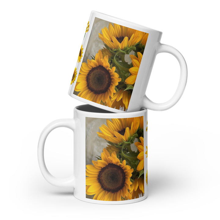 Coffee Mug -Sunflowers - White glossy mug